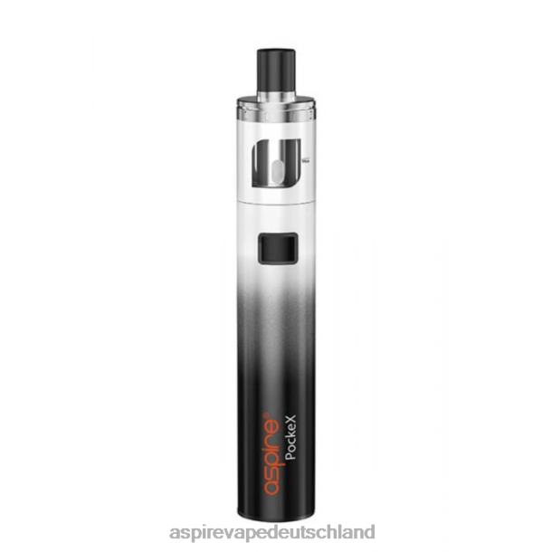 Aspire Pockex Jubiläums-Edition-Kit Schwarz-Weiß-Farbverlauf HP02Z117 Aspire Vape Anleitung