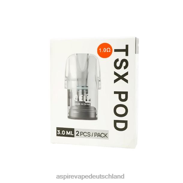 Aspire Tsx Pod 1,0 Ohm (3,0 ml)/2 Stück pro Packung (kompatibel mit Cyber ​​S und Cyber ​​X)HP02Z234 Aspire E-Zigarette Anleitung